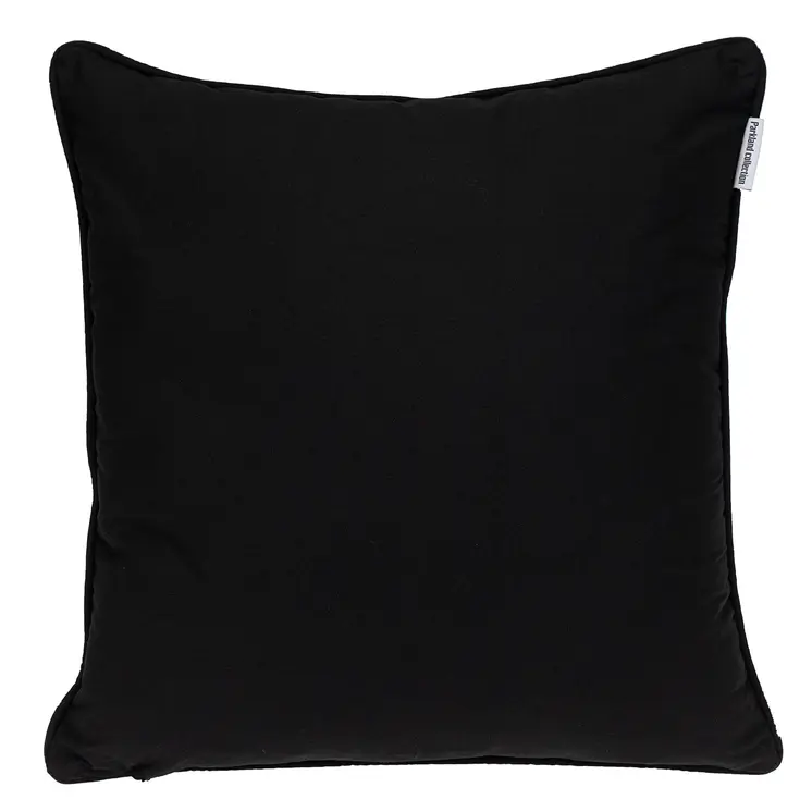 20" Black and White Interlocking Cotton Throw Pillow