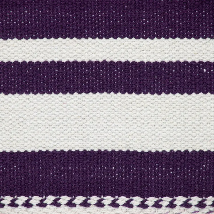 18" Purple and White Cotton Throw Pillow