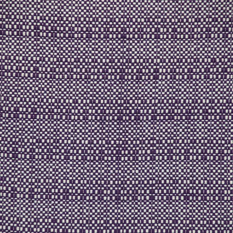 24" Purple and White Cotton Throw Pillow with Fringe