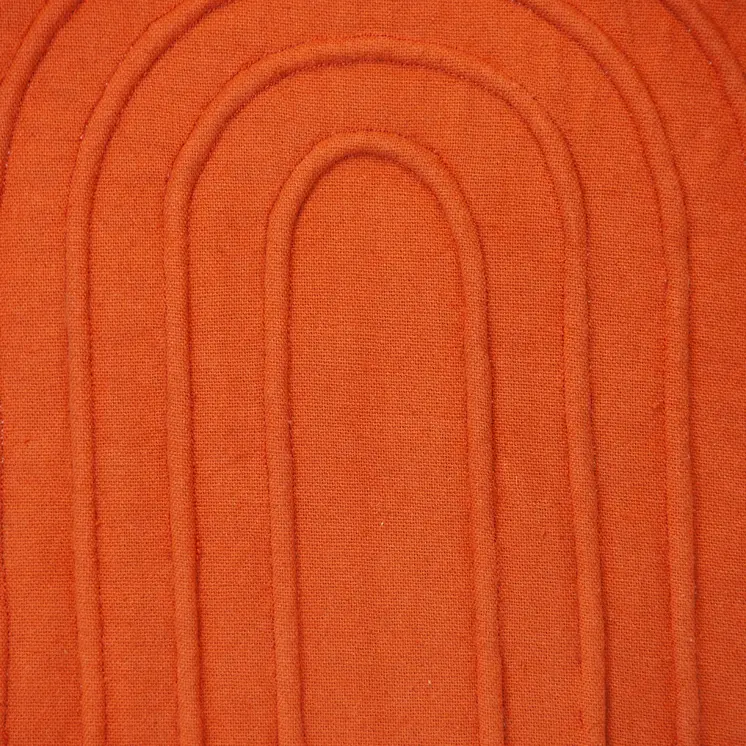 18" Orange Geometric Cotton Throw Pillow