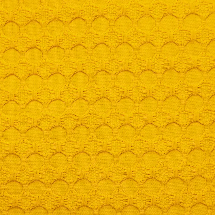 20" Yellow Cotton Throw Pillow With Texture