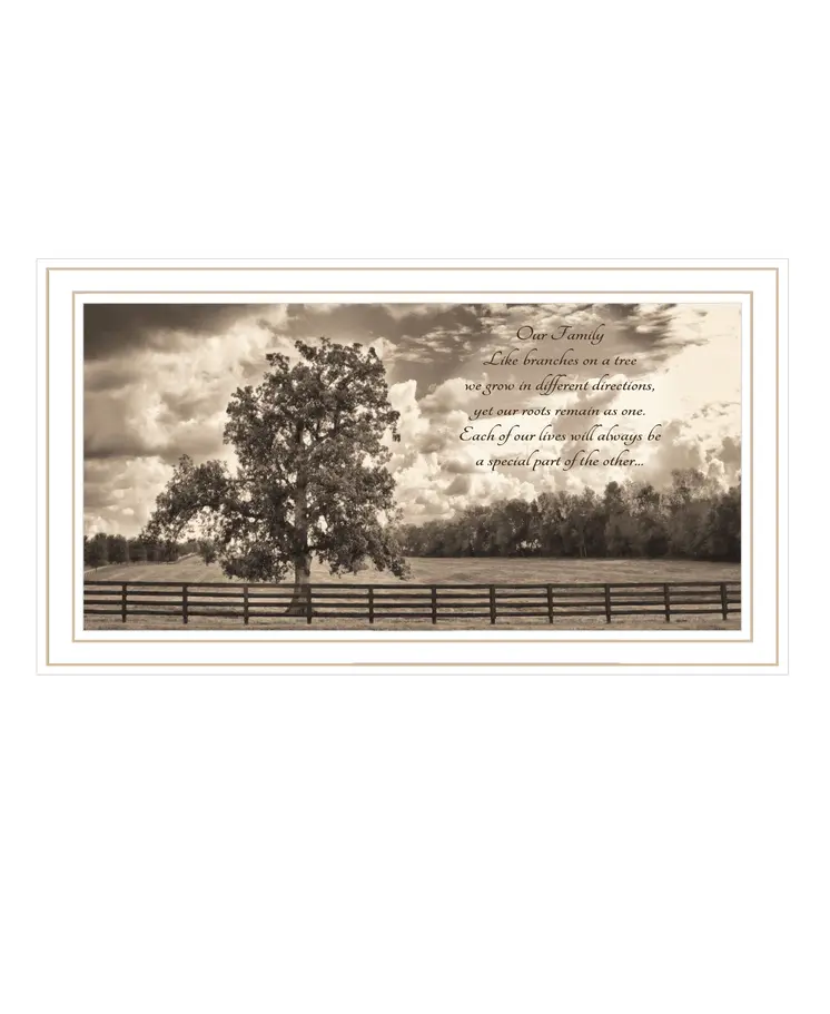 Our Family White Framed Print Wall Art