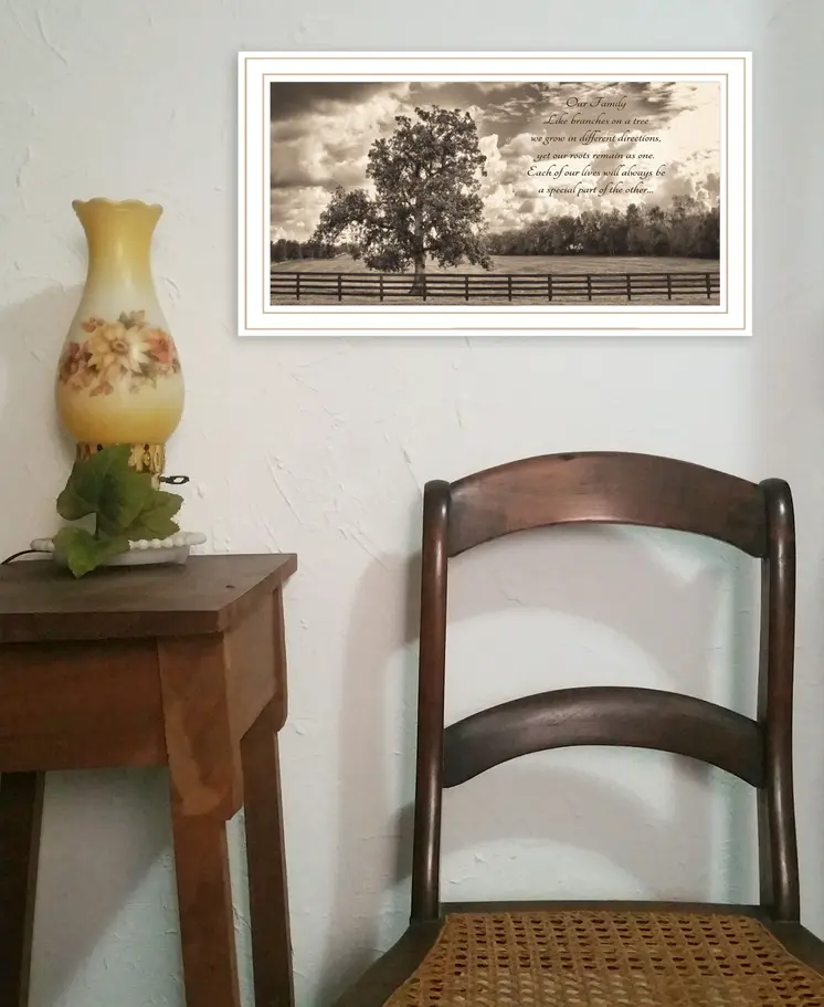 Our Family White Framed Print Wall Art