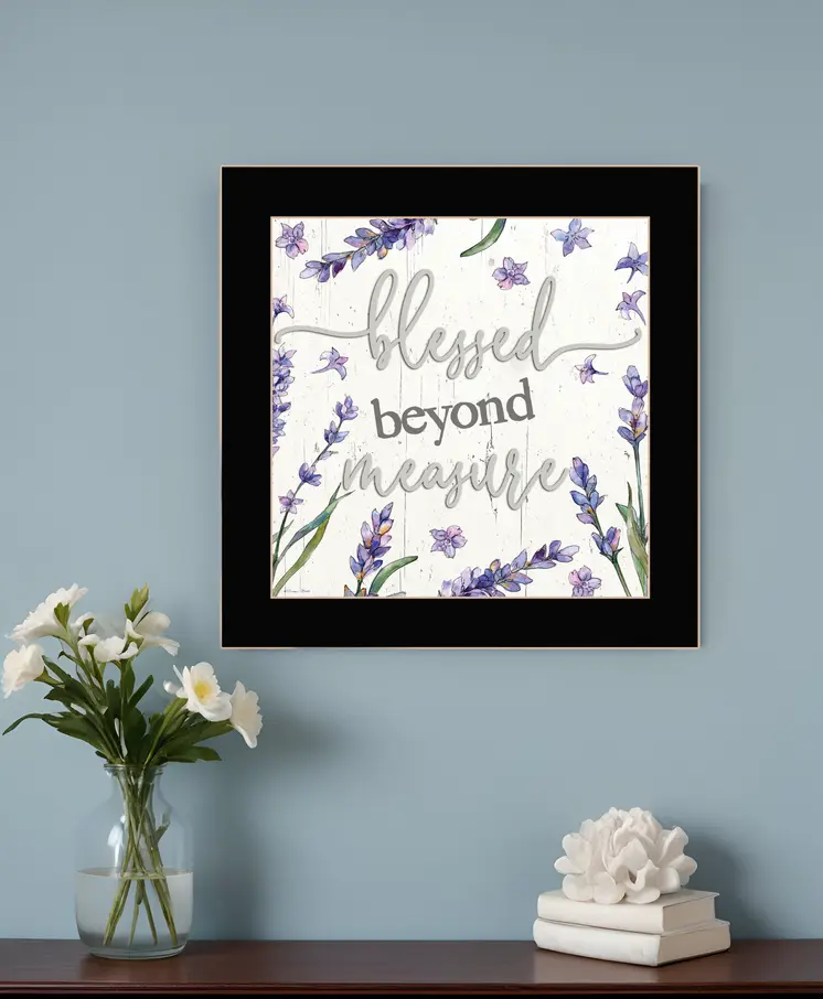 Blessed Beyond Measure Black Framed Print Wall Art