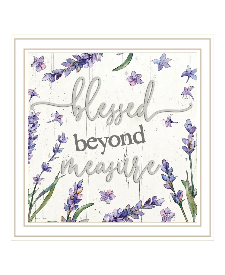 Blessed Beyond Measure White Framed Print Wall Art