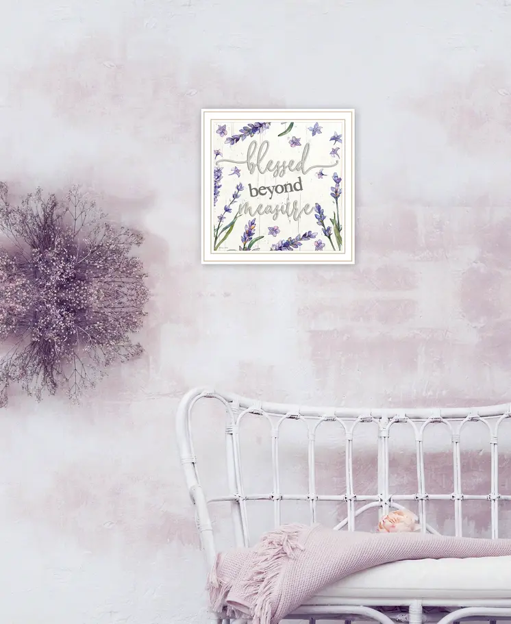 Blessed Beyond Measure White Framed Print Wall Art
