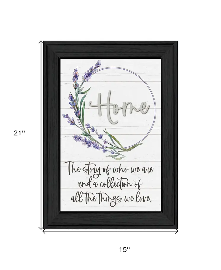 Home a Circle of Love Black Framed Print Wall Art