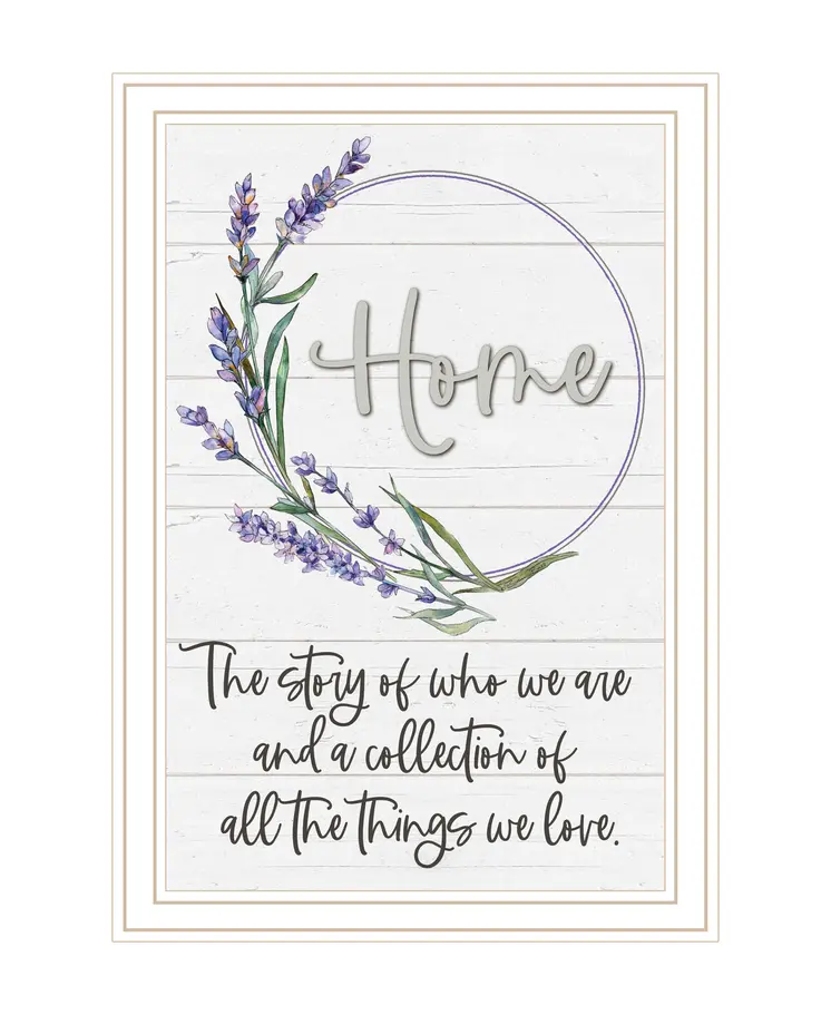 Home a Circle of Love White Framed Print Wall Art