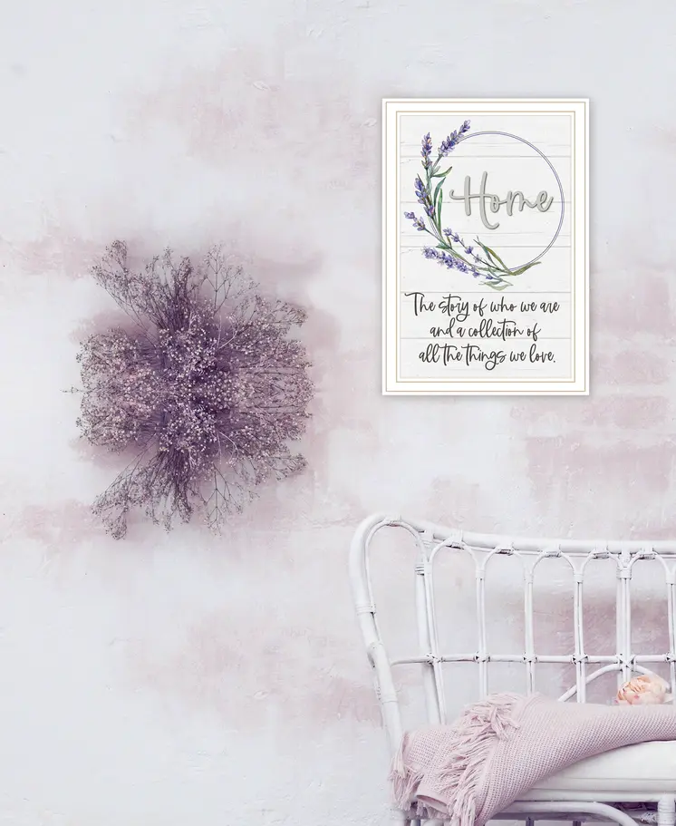 Home a Circle of Love White Framed Print Wall Art