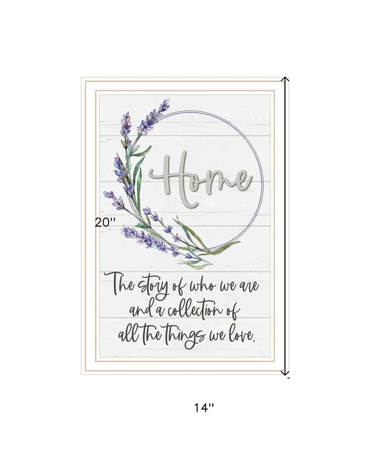 Home a Circle of Love White Framed Print Wall Art