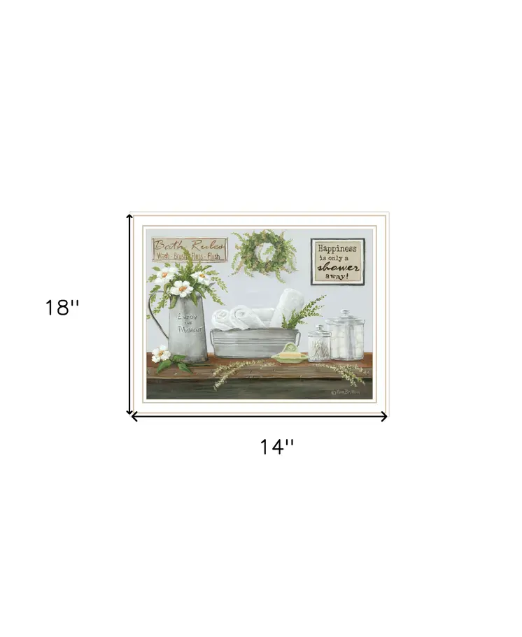 Fresh Towels White Framed Print Wall Art