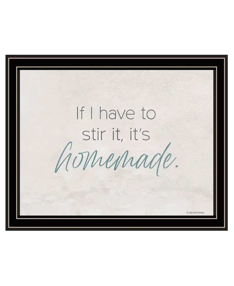 It's Homemade Black Framed Print Wall Art