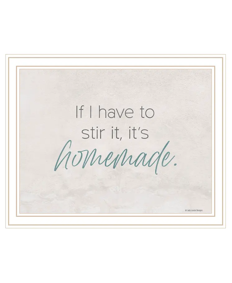 It's Homemade White Framed Print Wall Art