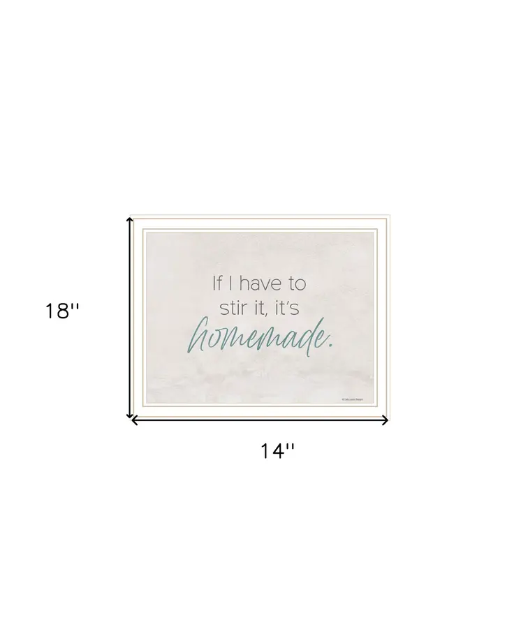 It's Homemade White Framed Print Wall Art