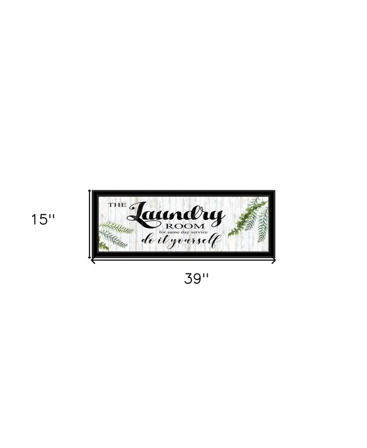 The Laundry Room Black and Brown Framed Print Laundry Wall Art