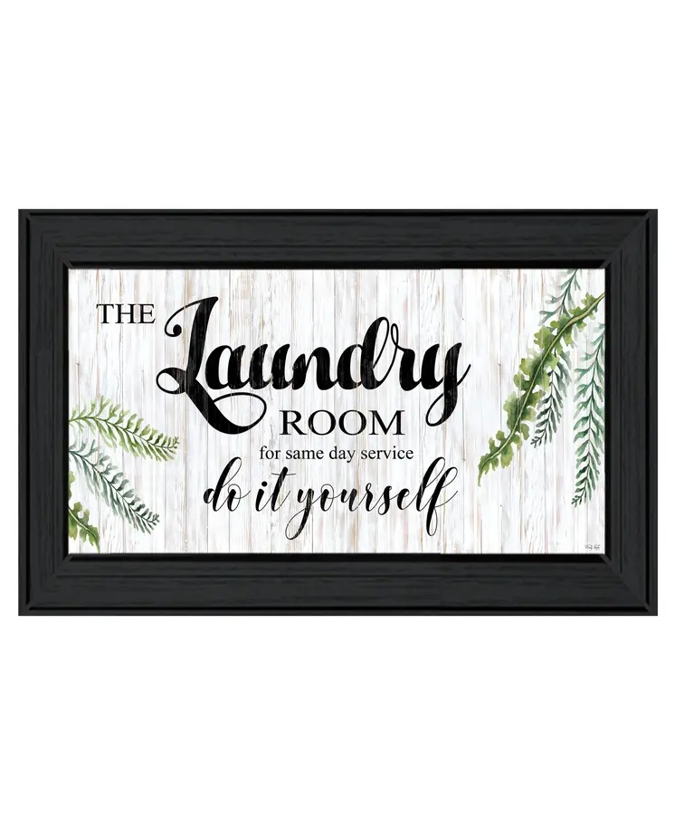 The Laundry Room Same Day Service Black Framed Print Laundry Wall Art
