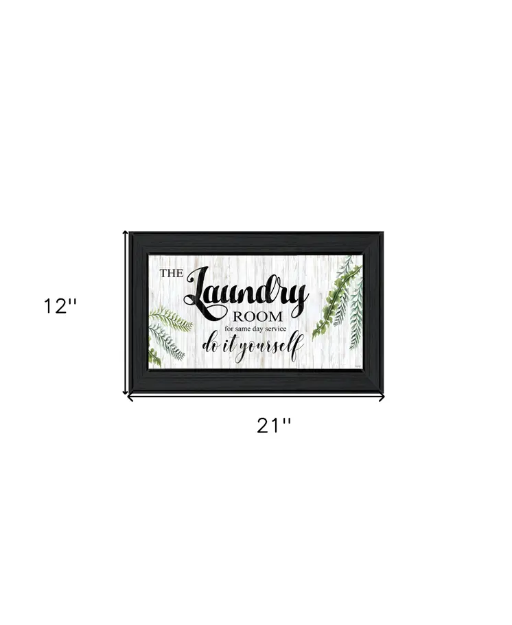 The Laundry Room Same Day Service Black Framed Print Laundry Wall Art