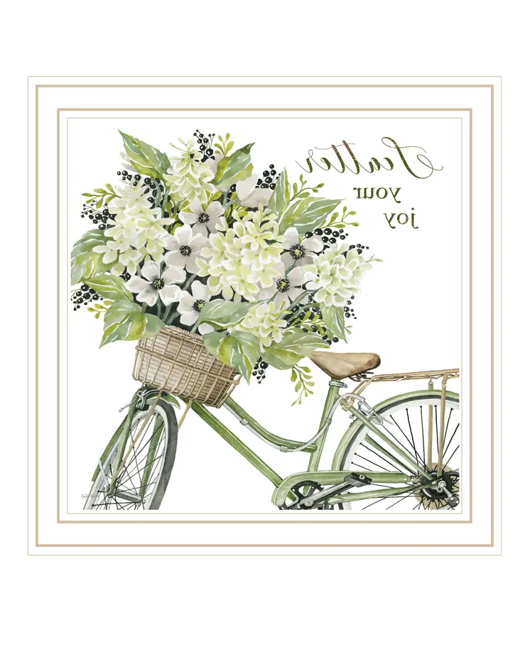 SCATTER YOUR JOY WITH FLOWERS White Framed Print Wall Art