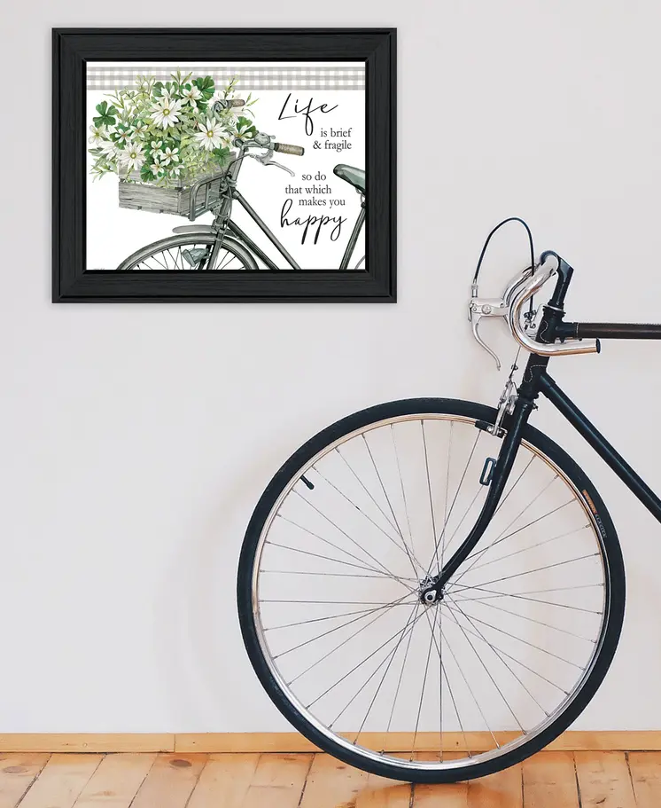DO THAT WHICH MAKES YOU HAPPY Black Framed Print Wall Art