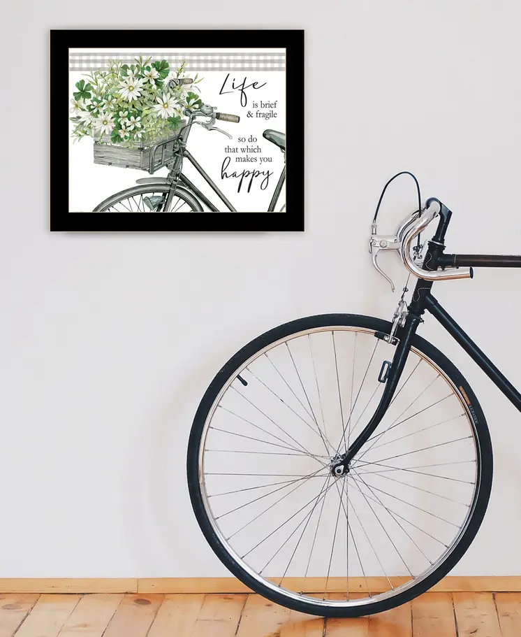 DO THAT WHICH MAKES YOU HAPPY Black Framed Print Wall Art