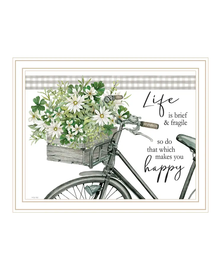 DO THAT WHICH MAKES YOU HAPPY White Framed Print Wall Art