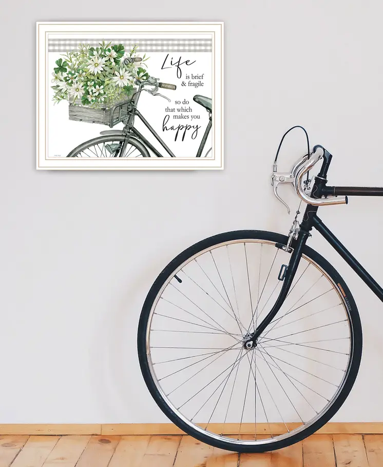 DO THAT WHICH MAKES YOU HAPPY White Framed Print Wall Art
