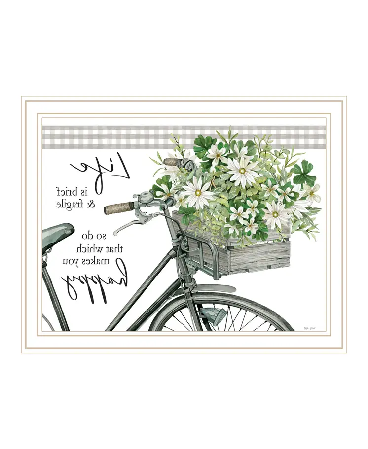 DO THAT WHICH MAKES YOU HAPPY White Framed Print Wall Art