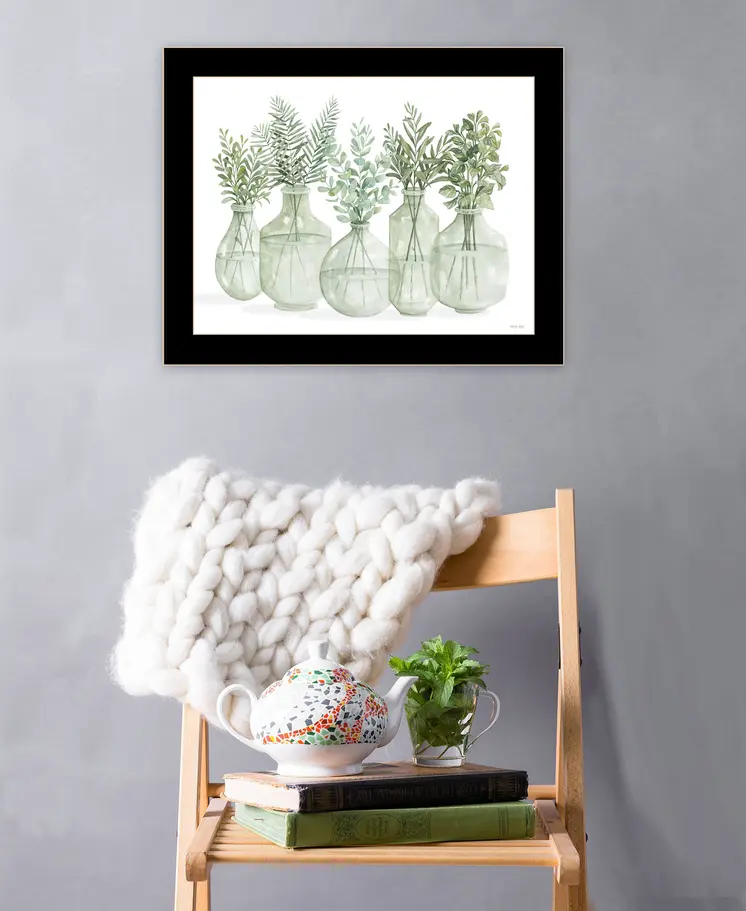 Simply Sage Black Framed Print Wall Art