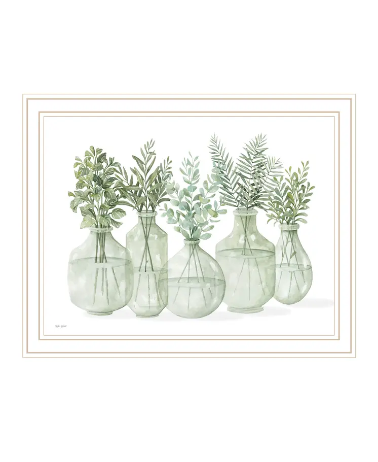 Simply Sage White Framed Print Wall Art