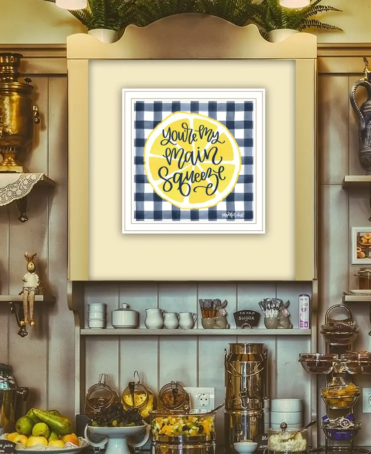 Main Squeeze White Framed Print Wall Art