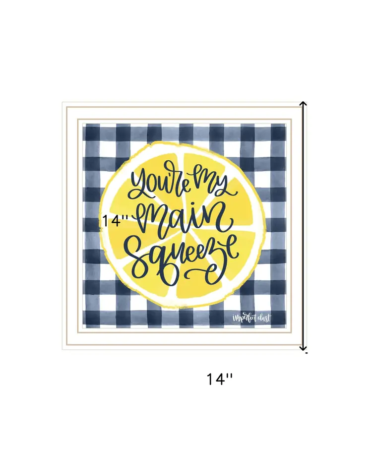 Main Squeeze White Framed Print Wall Art