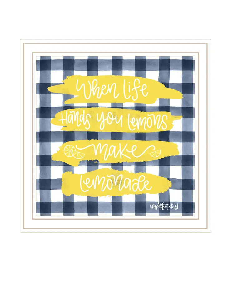 Make Lemonade White Framed Print Wall Art