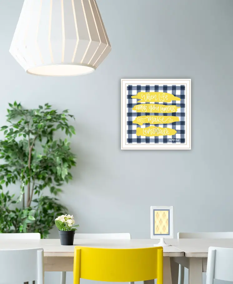 Make Lemonade White Framed Print Wall Art