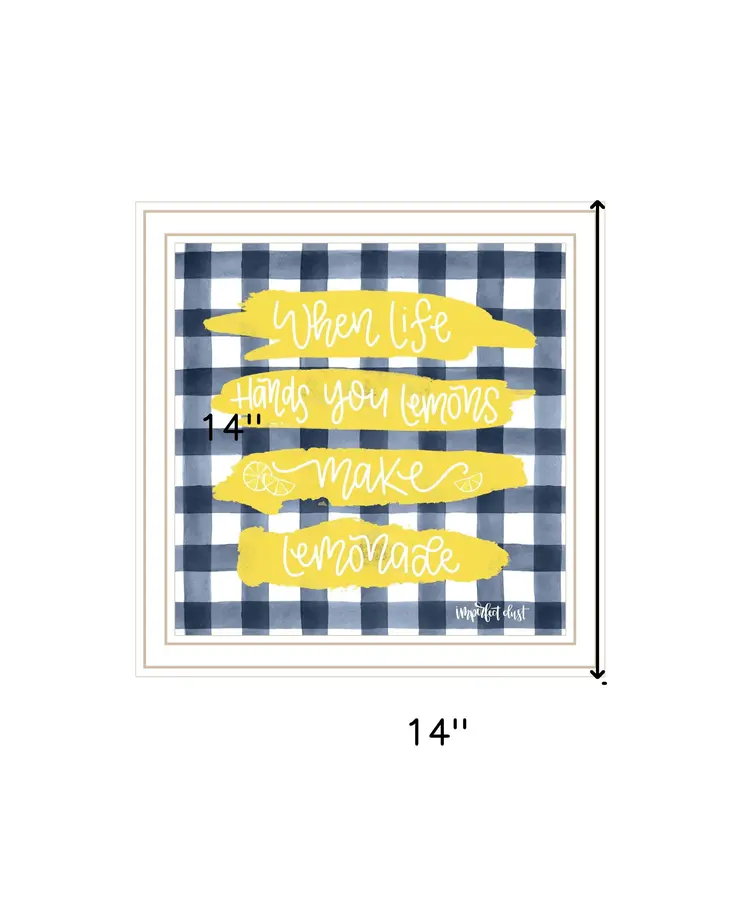 Make Lemonade White Framed Print Wall Art