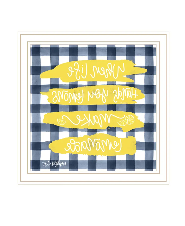 Make Lemonade White Framed Print Wall Art