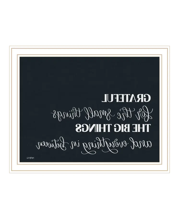 Grateful For Everything White Framed Print Wall Art