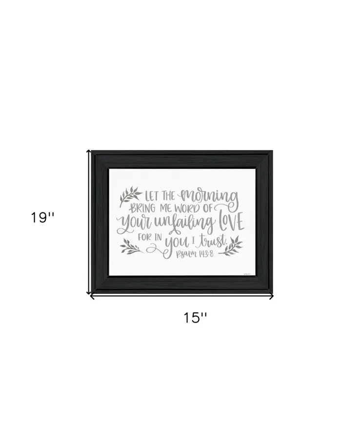 Your Unfailing Love Black Framed Print Wall Art