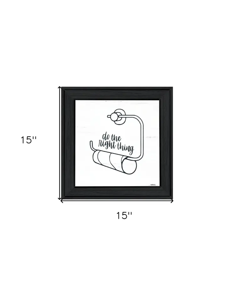 Empty Toilet Paper Roll Black Framed Print Wall Art