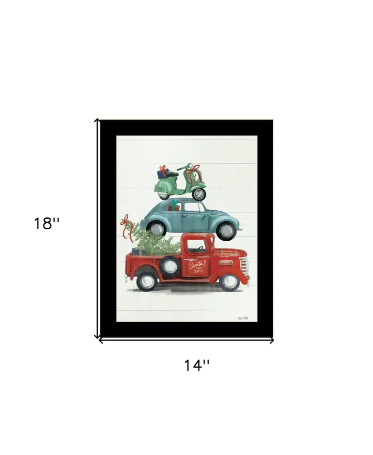 Holiday Travels Black Framed Print Wall Art