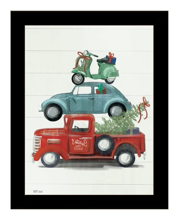 Holiday Travels Black Framed Print Wall Art
