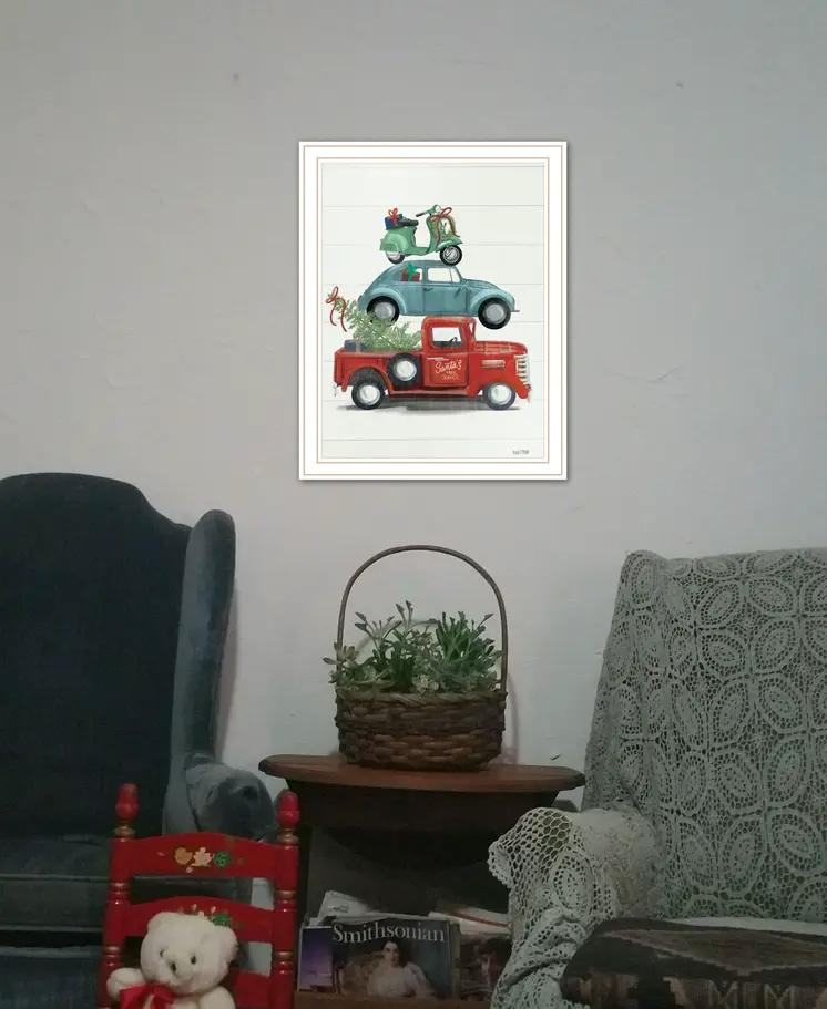 Holiday Travels White Framed Print Wall Art
