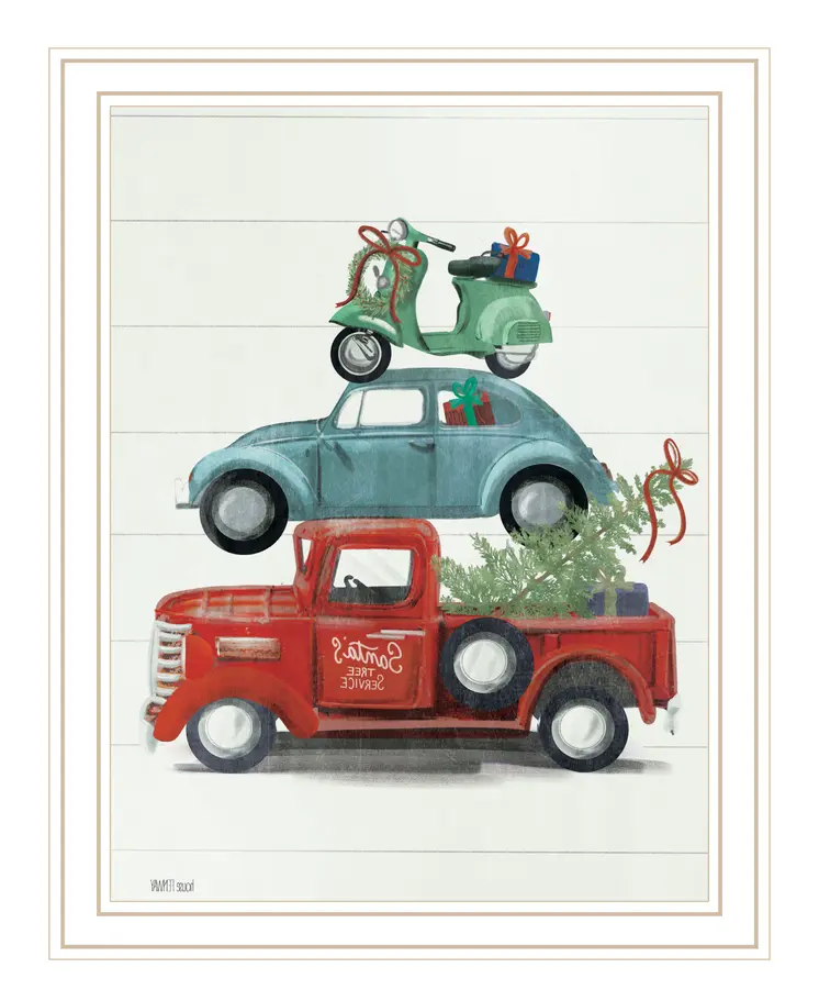 Holiday Travels White Framed Print Wall Art
