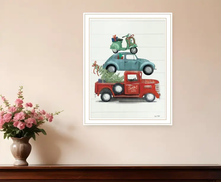 Holiday Travels White Framed Print Wall Art