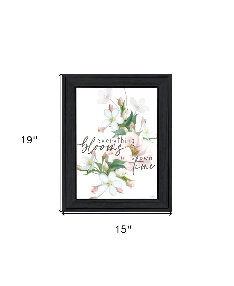 Everything Bloom Black Framed Print Wall Art