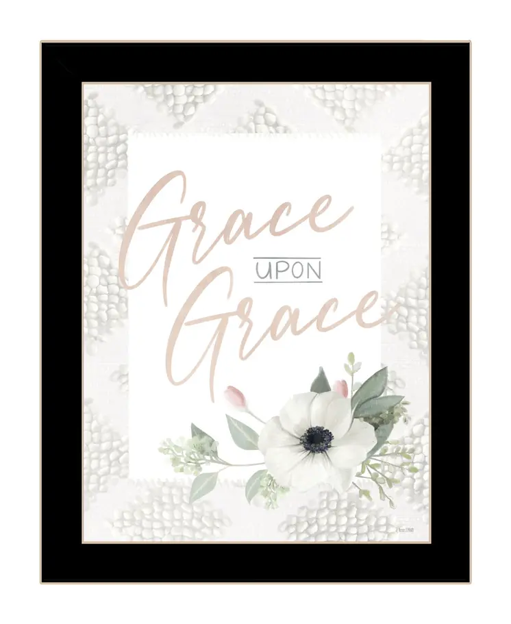 Grace Upon Grace Black Framed Print Wall Art