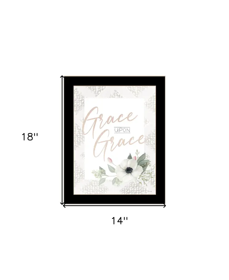 Grace Upon Grace Black Framed Print Wall Art