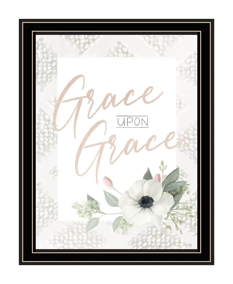 Grace Upon Grace Black Framed Print Wall Art