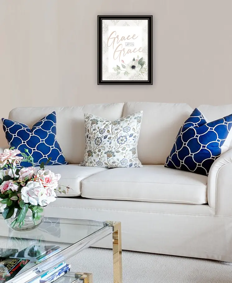 Grace Upon Grace Black Framed Print Wall Art