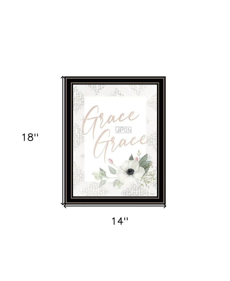 Grace Upon Grace Black Framed Print Wall Art