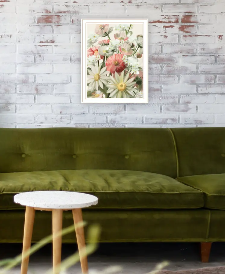 Summer Wildflowers For You White Framed Print Wall Art